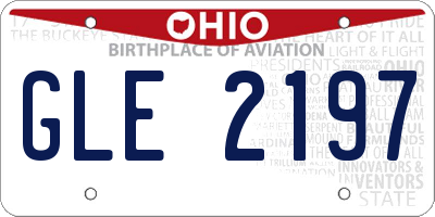 OH license plate GLE2197