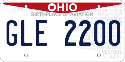 OH license plate GLE2200