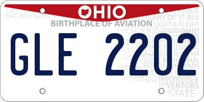 OH license plate GLE2202