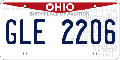 OH license plate GLE2206