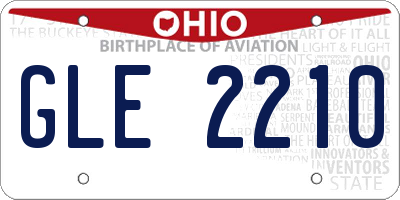 OH license plate GLE2210