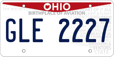 OH license plate GLE2227