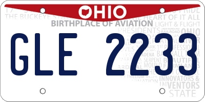 OH license plate GLE2233