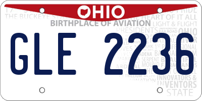 OH license plate GLE2236