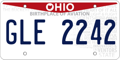 OH license plate GLE2242
