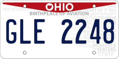 OH license plate GLE2248