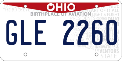 OH license plate GLE2260
