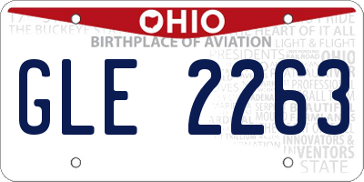 OH license plate GLE2263