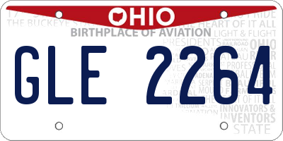 OH license plate GLE2264