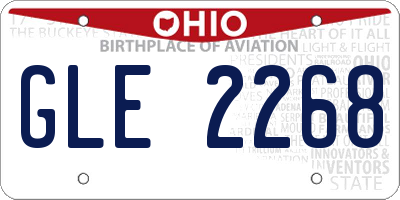 OH license plate GLE2268