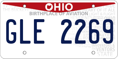 OH license plate GLE2269