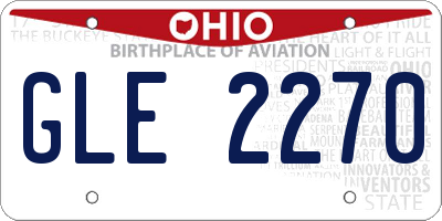 OH license plate GLE2270
