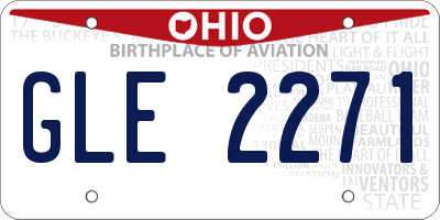 OH license plate GLE2271