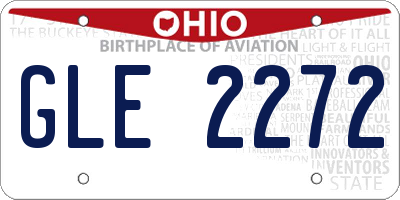 OH license plate GLE2272