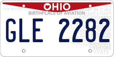 OH license plate GLE2282