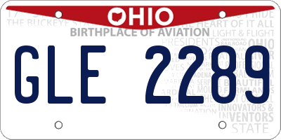OH license plate GLE2289