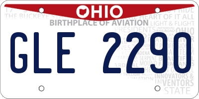 OH license plate GLE2290