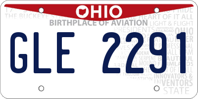 OH license plate GLE2291
