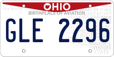 OH license plate GLE2296