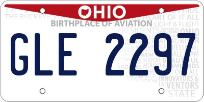 OH license plate GLE2297