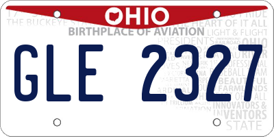 OH license plate GLE2327