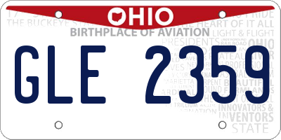 OH license plate GLE2359