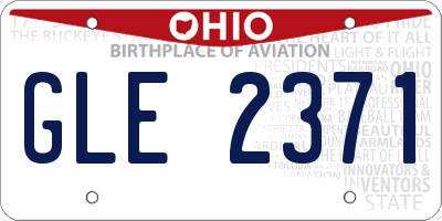 OH license plate GLE2371