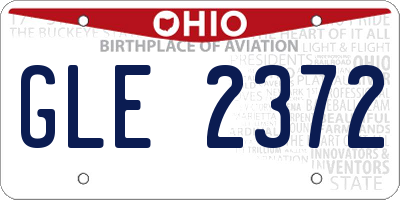 OH license plate GLE2372