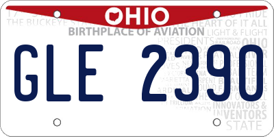 OH license plate GLE2390