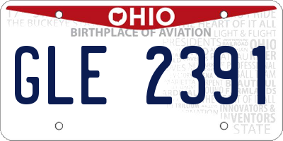 OH license plate GLE2391
