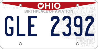 OH license plate GLE2392