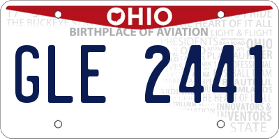 OH license plate GLE2441