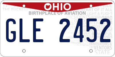 OH license plate GLE2452