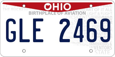 OH license plate GLE2469