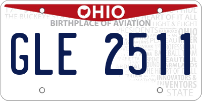 OH license plate GLE2511