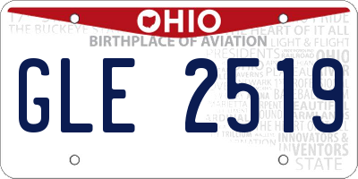 OH license plate GLE2519
