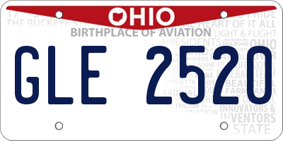 OH license plate GLE2520