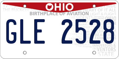 OH license plate GLE2528