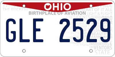 OH license plate GLE2529