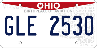 OH license plate GLE2530