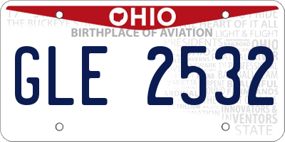 OH license plate GLE2532