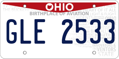 OH license plate GLE2533