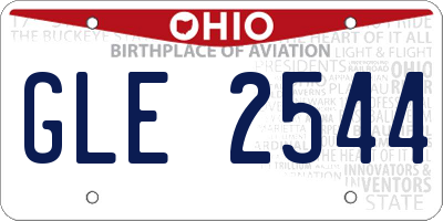 OH license plate GLE2544