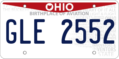 OH license plate GLE2552