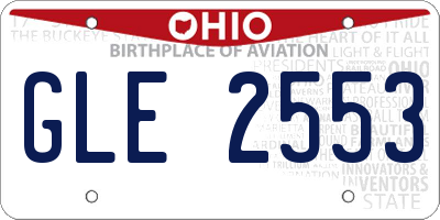 OH license plate GLE2553