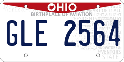 OH license plate GLE2564