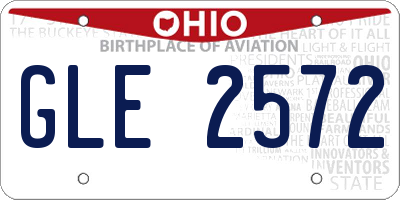 OH license plate GLE2572