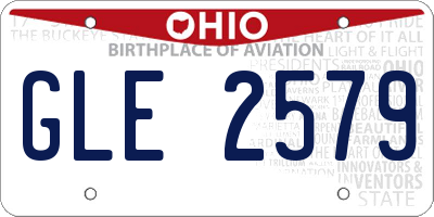 OH license plate GLE2579