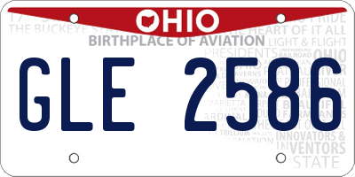 OH license plate GLE2586