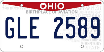 OH license plate GLE2589